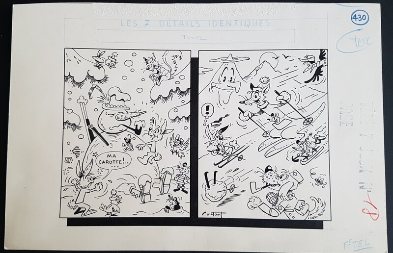 Paul Coutant, Illustration Tele 7 jeux - Les sept détails identiques - Planche originale