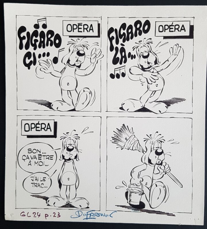 Henri Dufranne, Gotlib, Gai Luron - Opéra - planche - Comic Strip