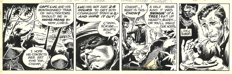 Joe Kubert, Tales of the Green Berets strip . 5 / 6 / 1966 . - Planche originale