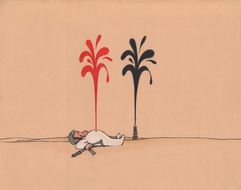 Oil par Jean-Jacques Loup - Illustration originale