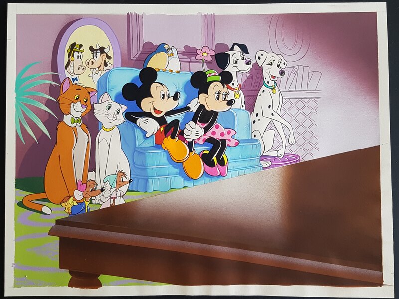 Studios Disney, Walt Disney, Studio Disney - illustration pour une publicité Panasonic en couleurs - Illustration originale