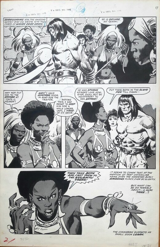 John Buscema, Tony DeZuniga, Conan (Savage sword of), planche originale 17 - Comic Strip