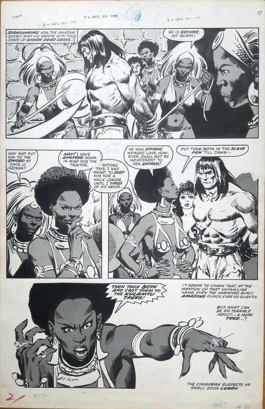 John Buscema, Tony DeZuniga, Conan (Savage sword of), planche originale 17 - Planche originale