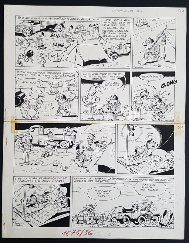 Francis, Marc Lebut et son voisin - L'homme des vieux - planche - Planche originale