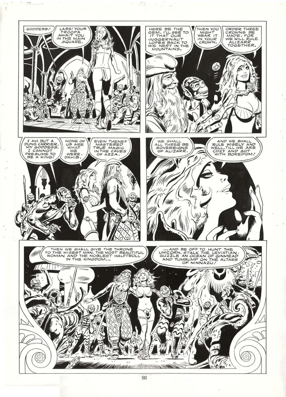 Frank Thorne Ghita final page of the first book - Planche originale
