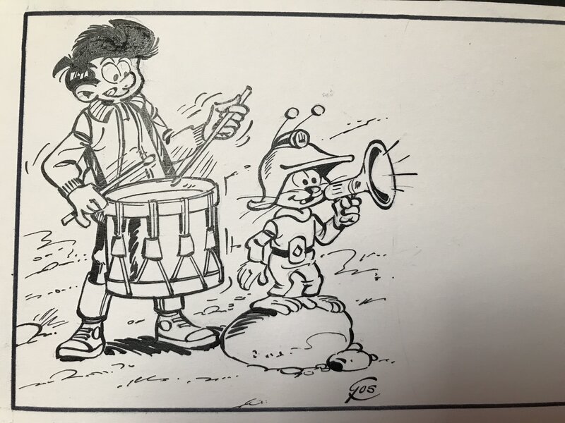 Le scrameustache by Gos - Original Illustration