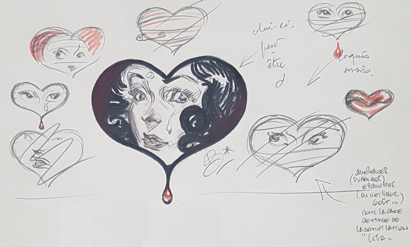 Al Severin, Lisa Desamours - illustration - crayonne - Original Illustration
