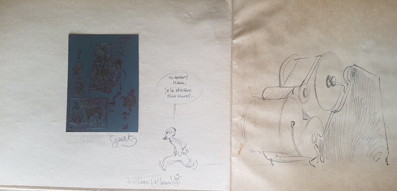 Al Severin, Plaque d'ex-libris et illustration - crayonne - Illustration originale