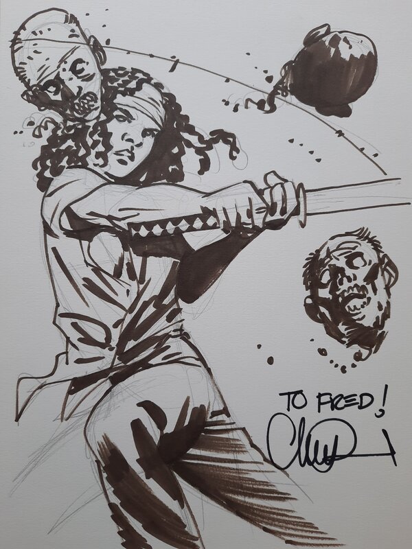 Charlie Adlard, Walking Dead (Michonne) - Sketch