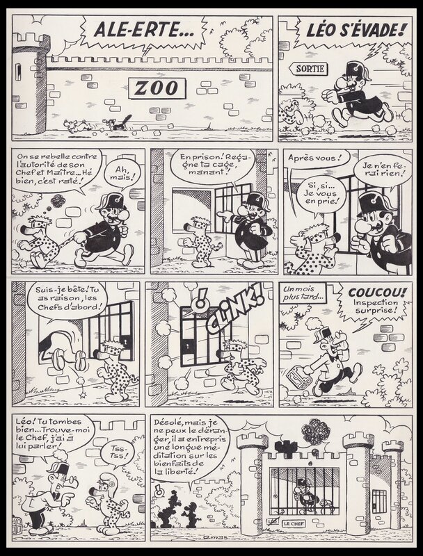 Roger Mas, 1988 - Léo...bête...à  part... - Comic Strip