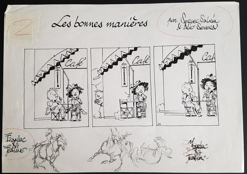 Al Severin, Les bonnes manières - strip pour une planche - Comic Strip