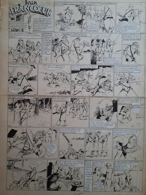 Jean Francoeur par Paul Derambure - Planche originale