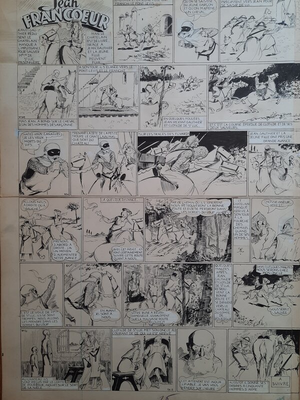 Jean Francoeur par Paul Derambure - Planche originale