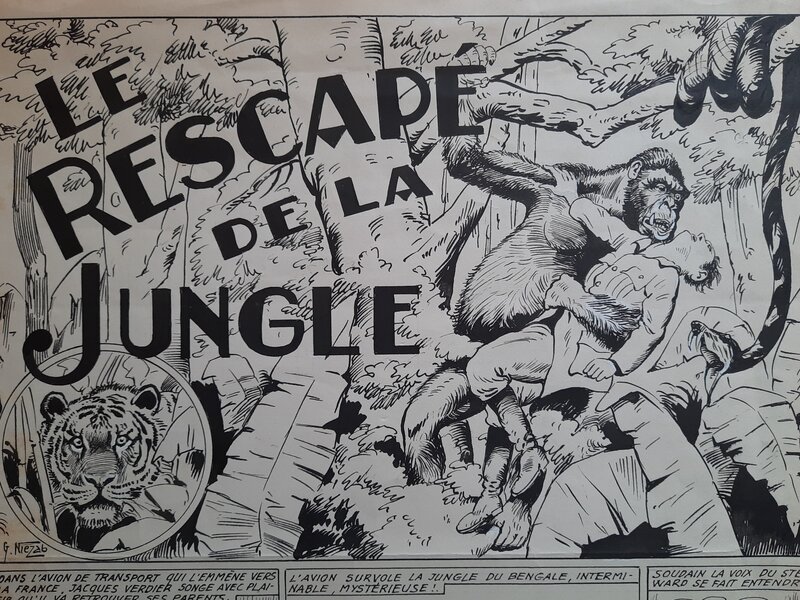 Gaston Niezab, Le rescapé de la jungle, 1946 - Couverture originale