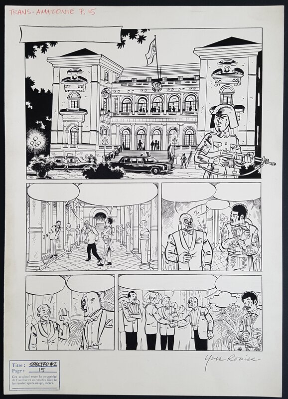 Yves Rodier, El spectro - planche tome 2 Trans-Amazonie - Planche originale