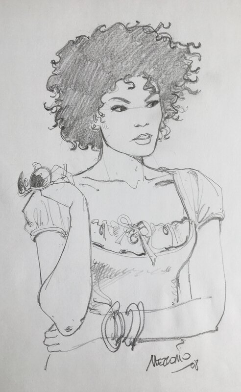 Jeune femme par Gilles Mezzomo - Illustration originale