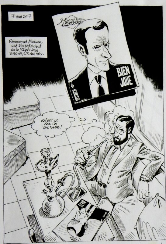 For sale - Benalla & MOI – Page 15 – Dessin : Julien Solé – Récit : Ariane Chemin & François Krug - Comic Strip