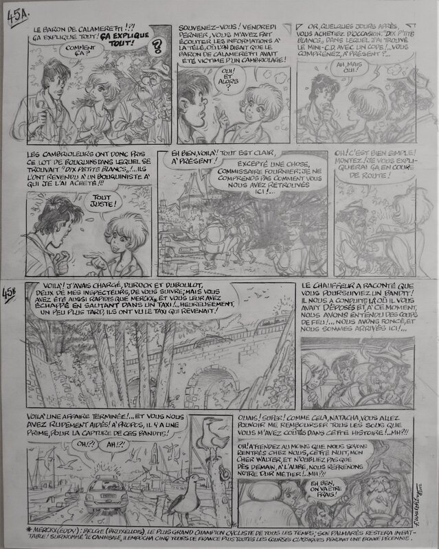 François Walthéry, Peyo, Natacha la mer de rochers - Comic Strip