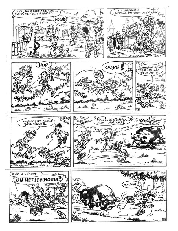 Spirou et Fantasio par Nic - Planche originale
