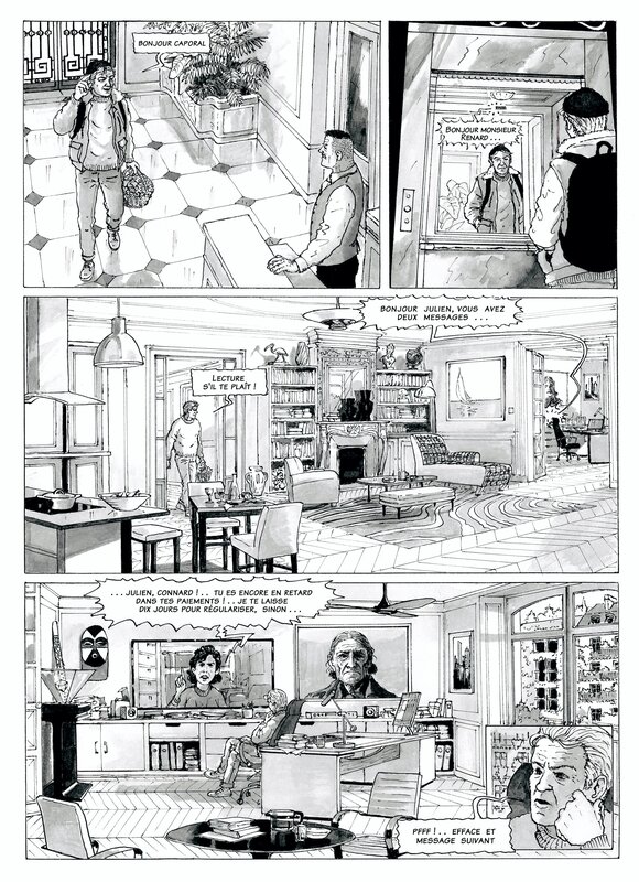 Jean Pierre Deruelles, Pascal Bernard, La Compagnie Dorée planche 2 Paris - Planche originale