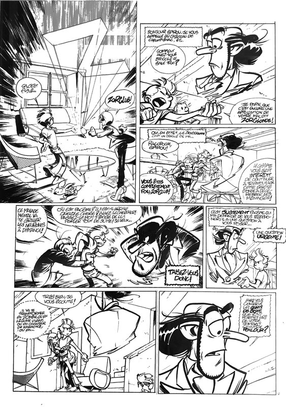Jose Luis Munuera, Spirou & Fantasio - Aux sources du Z - page 4 - Planche originale