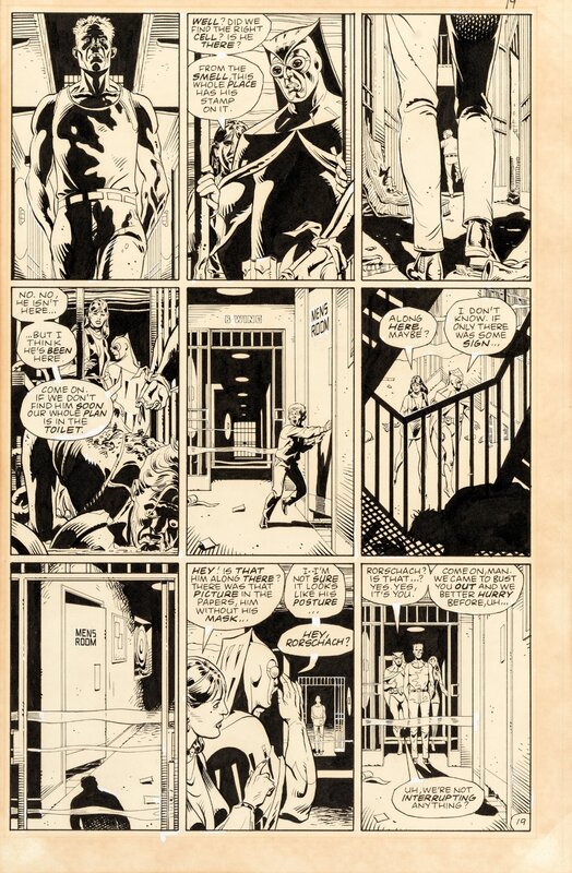 Watchmen #8 p. 19 by Dave Gibbons - Original art