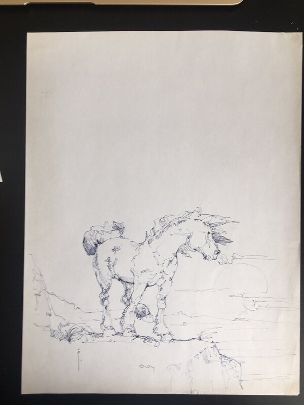 Horse by Frank Frazetta - Original art