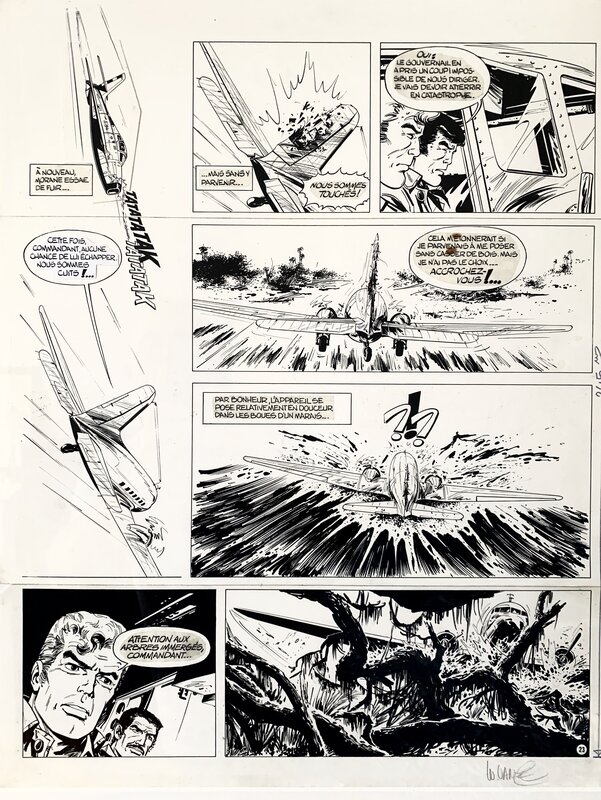 William Vance, Bob Morane - Les contrebandiers de l'atome - Planche originale