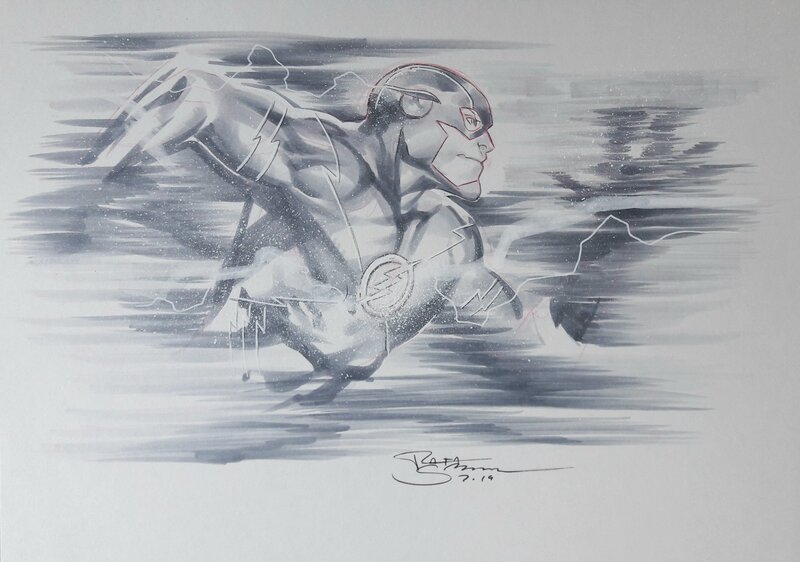 Flash, commission by Rafa Sandoval - Original Illustration