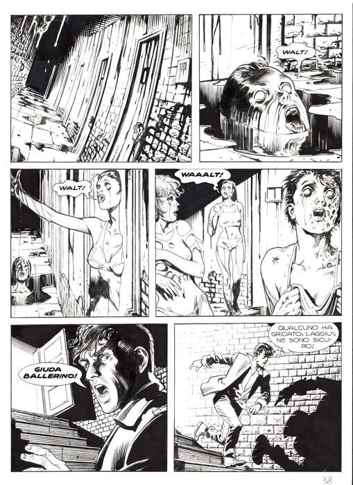 Daniele Bigliardo, Pasquale Ruju, Tiziano Scalvi, Bigliardo, Dylan Dog #211, la casa dei fantasmi, planche n°38, 2004 - Comic Strip