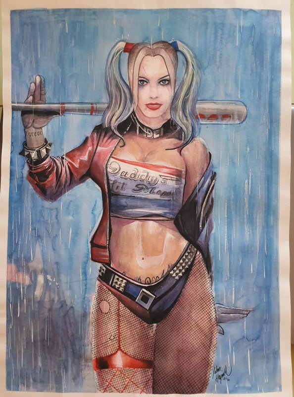 Harley Quinn par John Heijink - Planche originale