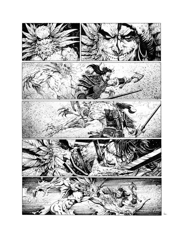 Anthony Jean, Mathieu Gabella, Conan le Cimmérien - Au-delà de la rivière noire Pl 40 - Planche originale