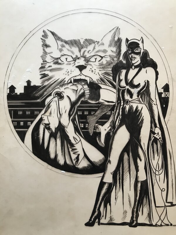 unknown, Batman dans les griffes de Catwoman - Illustration originale