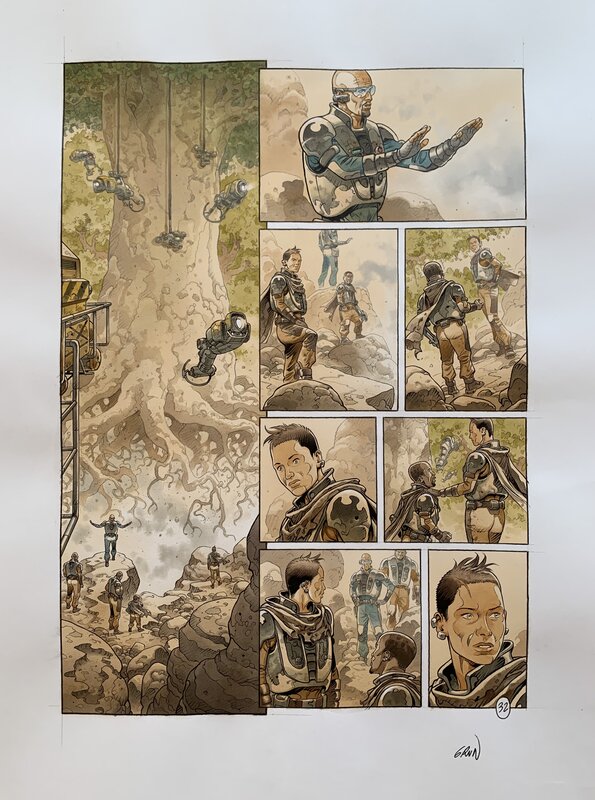 En vente - On Mars par Grun - Planche originale En vente - On Mars par Grun - Planche originale