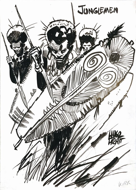 Junglemen by Hugo Pratt, Alberto Ongaro - Original Cover