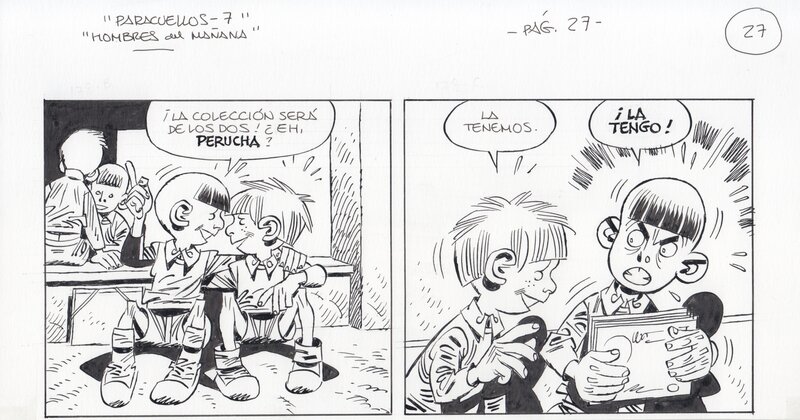 Carlos Giménez, Paracuellos VII, pág. 27. Bande refusée et non publiée - Comic Strip