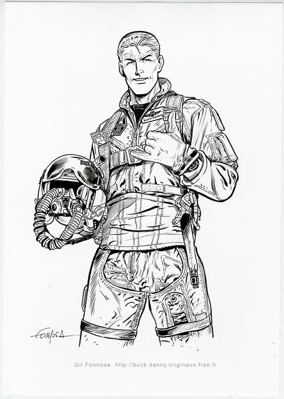 Gil Formosa Buck Danny - Original Illustration