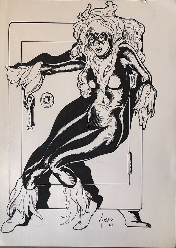 Black Cat by Joe Jusko - Original Illustration