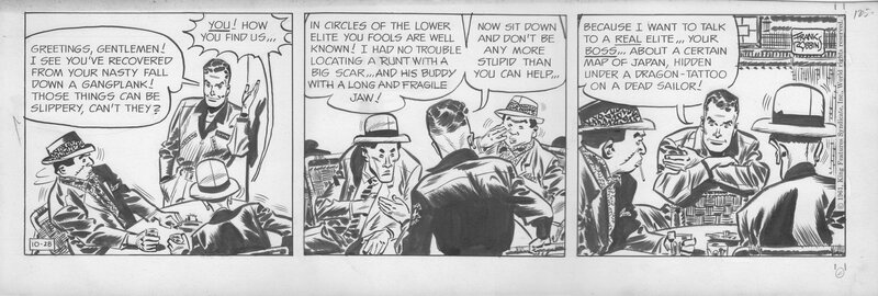 Frank Robbins, Johnny Hazard, daily strip 28/10/1961 - Planche originale