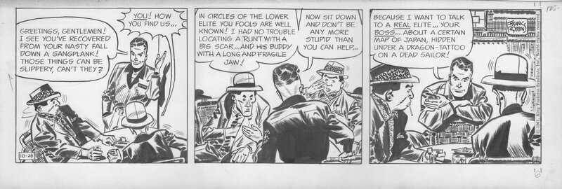 Frank Robbins, Johnny Hazard, daily strip 28/10/1961 - Planche originale