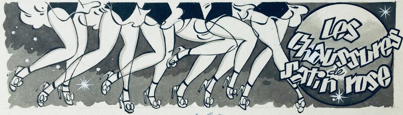 Claude Marin, Marijac, Les chaussures de satin rose - Original Illustration