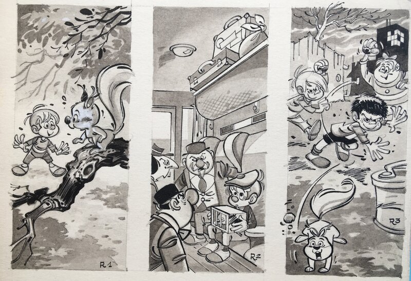 Claude Marin, Marijac, Robin , écureuil des sous-bois - Illustration originale