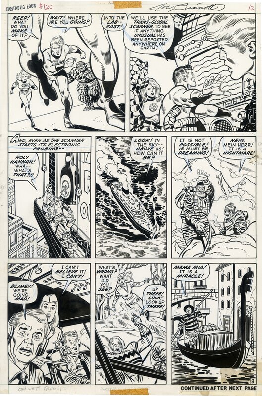 John Buscema, Joe Sinnott, Fantastic Four # 120 page 9 - Original art