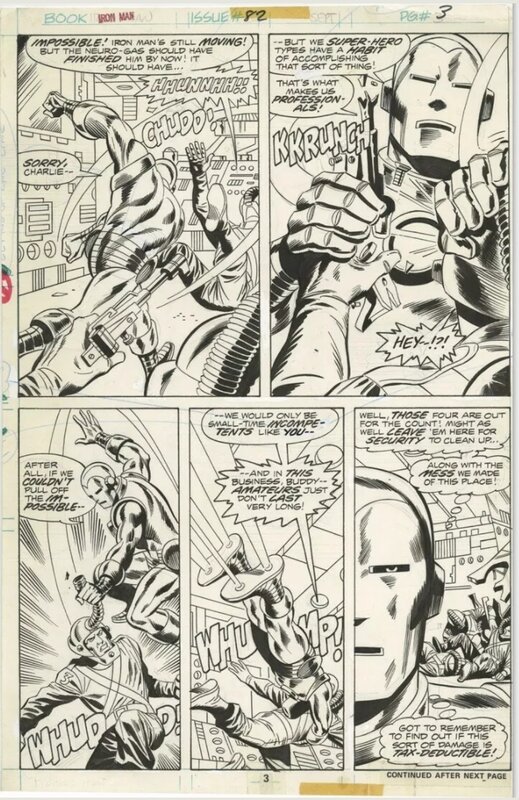 Herb Trimpe, Jack Abel, Iron Man #82 p.3 - Herb Trimpe & Jack Abel - Planche originale