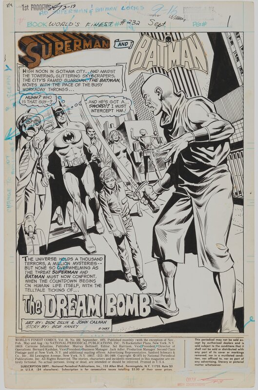 Dick Dillin, John Calnan, Batman - World's Finest - Dick Dillin - Planche originale