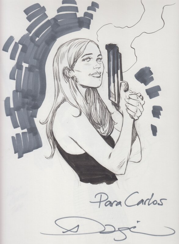 The girl's gun by Fernando Dagnino - Sketch