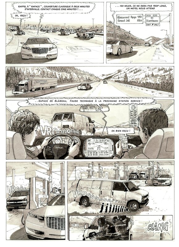 Jean-Pierre Deruelles, La Compagnie Dorée planche 1 station - Planche originale