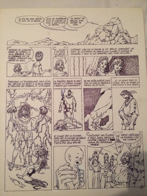 Georges Grammat, Mythologie par les bulles - Planche originale