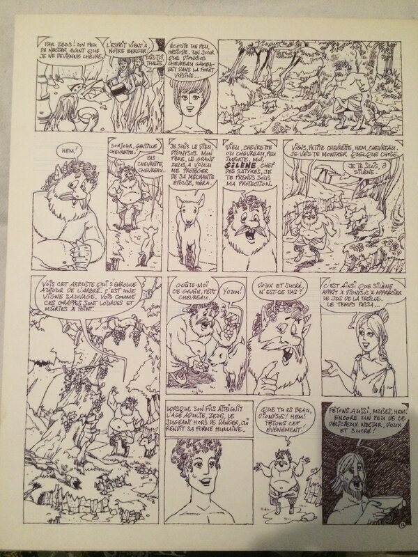 Georges Grammat, Planche de la mythologie par les bulles - Comic Strip