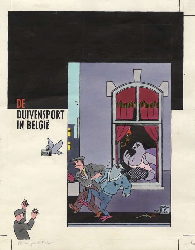 Joost Swarte, La Colombophilie en Belgique / Humo - Comic Strip